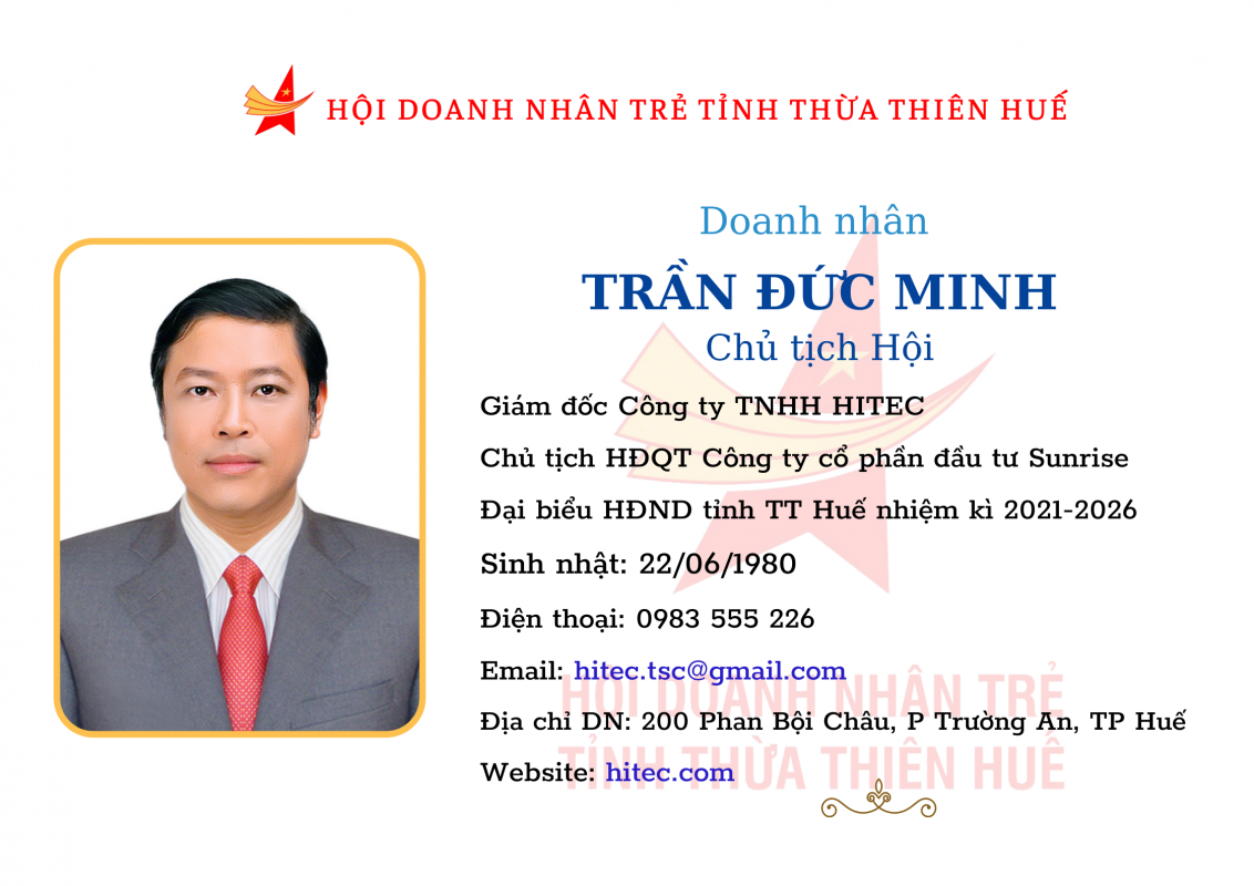 Doanh Nhân Trẻ tỉnh TT Huế